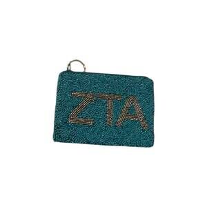 NEW TIANA zta beaded small coin purse in green